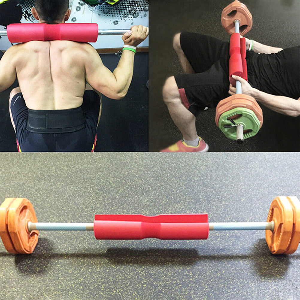 Foam Barbell Pad – Soft Squat Pad with 2 Fasteners for Comfort & Support