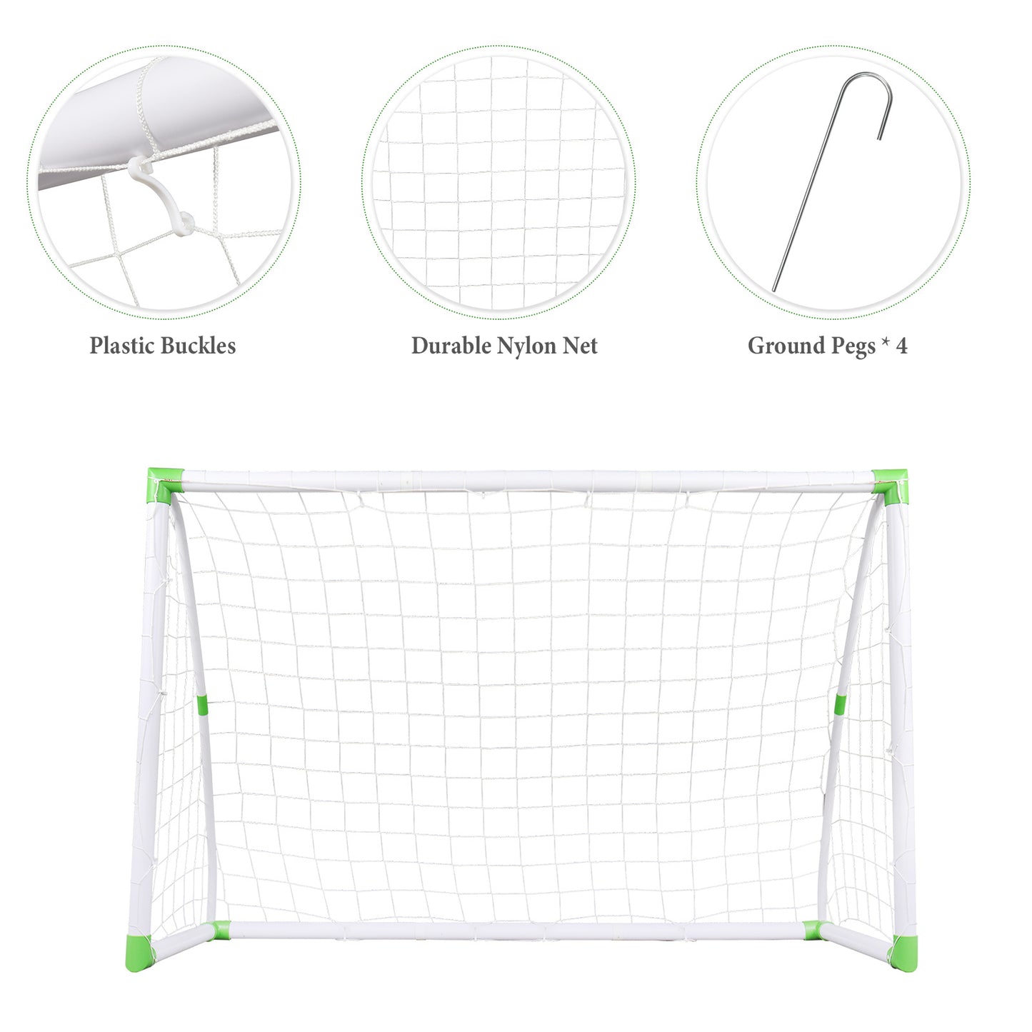 1.82m PVC Plastic Goal – Durable & Lightweight Soccer Goal for Training & Backyard Play