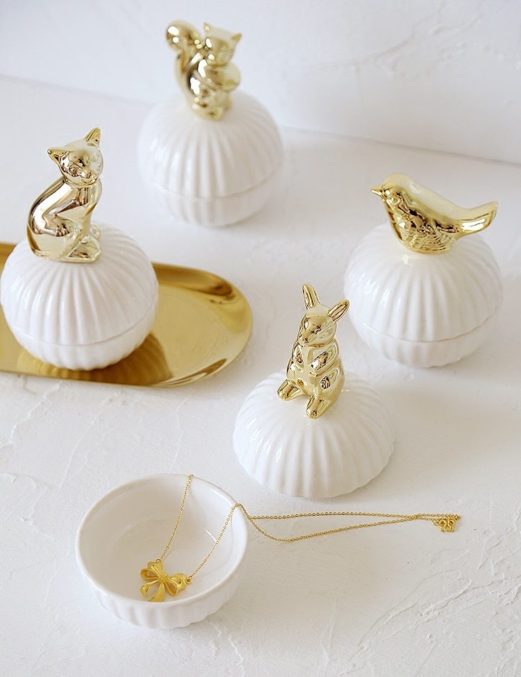 Animal Figurine Jewelry Box – Elegant Home Decor & Gift Idea