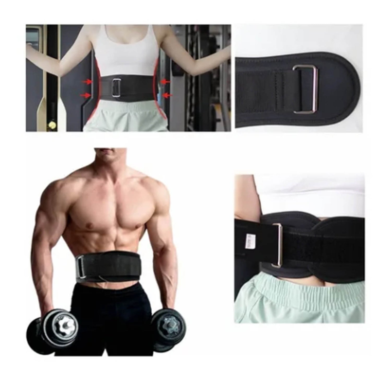 Breathable Weight Lifting Belt – Adjustable EVA Nylon Support for Strength Training (Black, S)