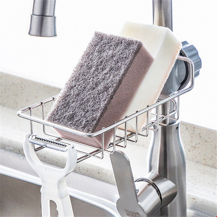 Adjustable Sink Drain Rack – Multi-Function Sponge & Soap Storage Organizer