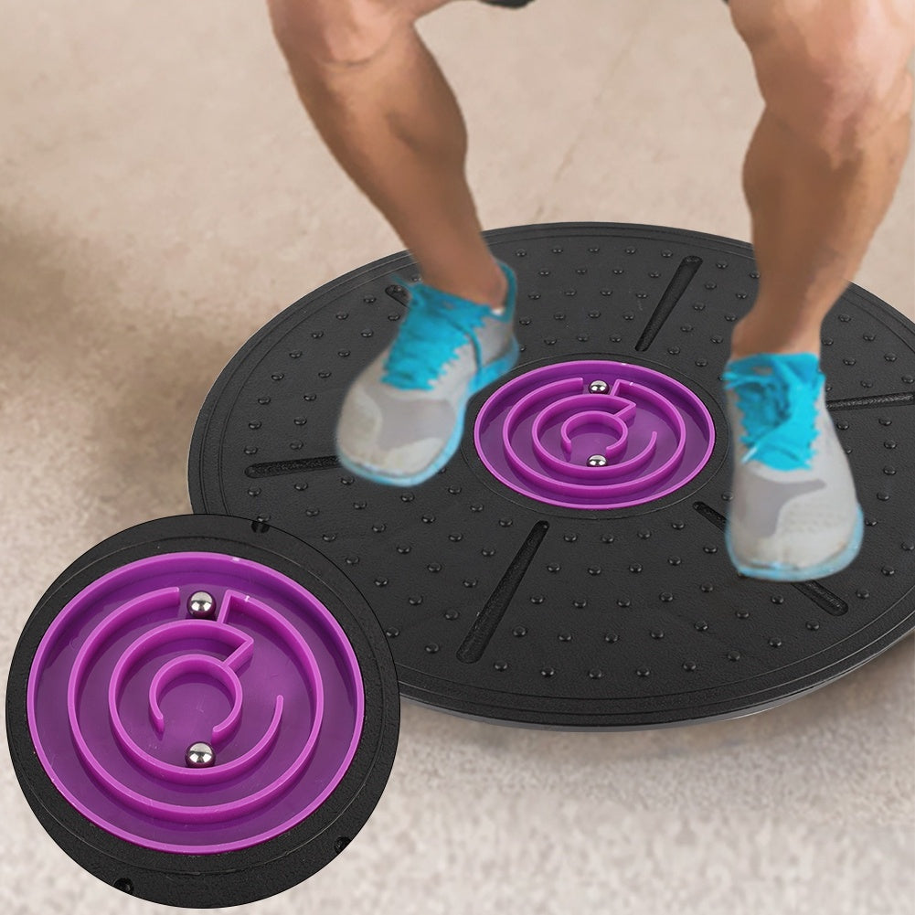 Purple Labyrinth Wobble Balance Board – Yoga, Fitness & Stability Training Disc