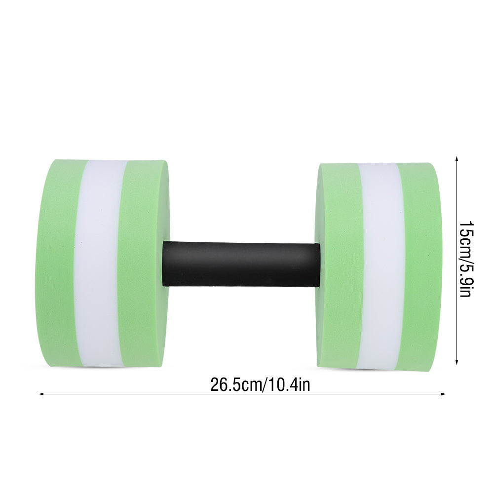 1 Pair Water Float Dumbbells – Fitness, Yoga & Bodybuilding Training Barbell (Green)