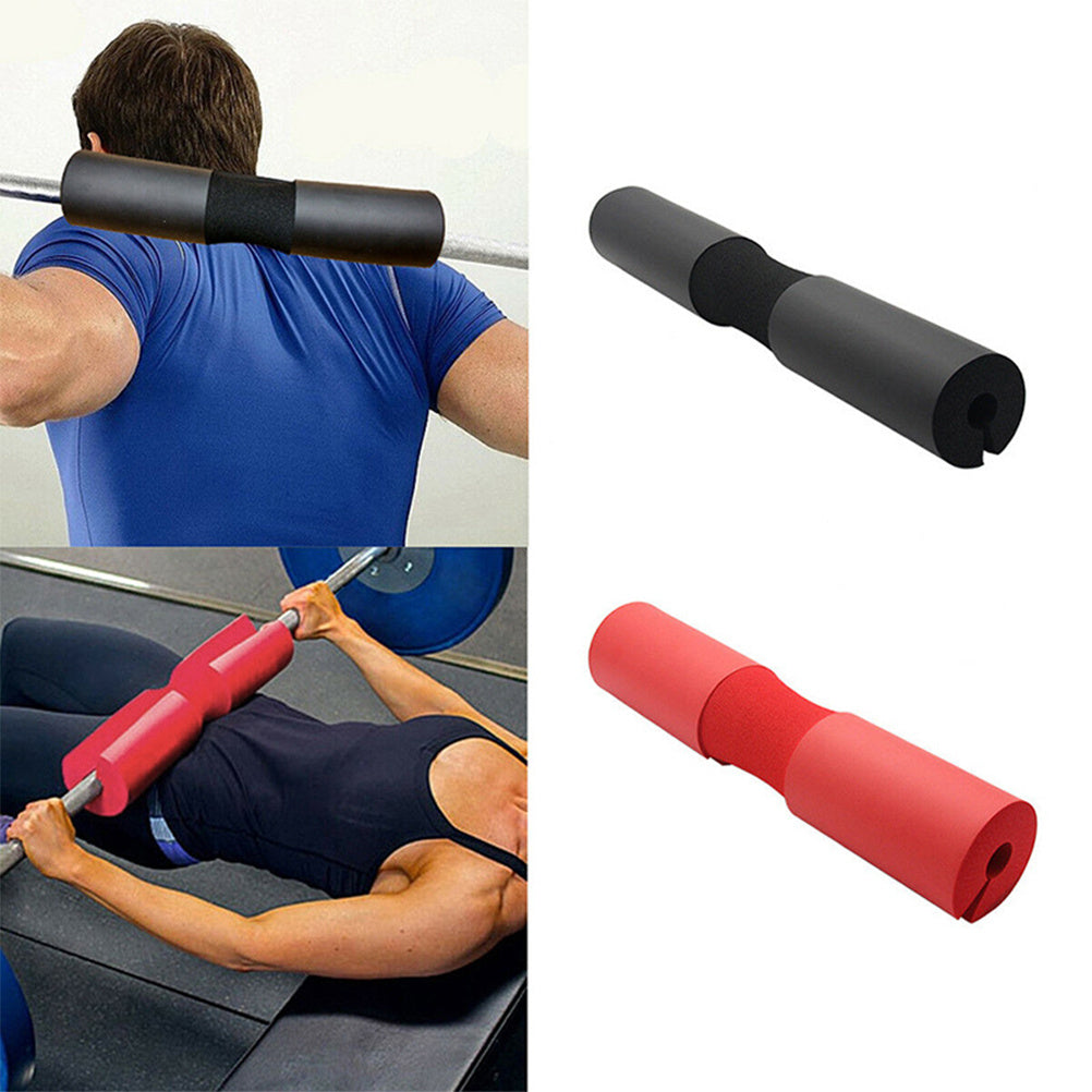 Foam Barbell Pad – Soft Squat Pad with 2 Fasteners for Comfort & Support