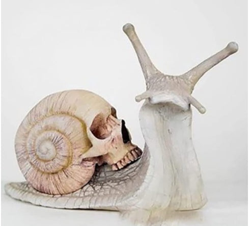 Gothic Snail Skull Sculpture – Unique Home & Patio Decor