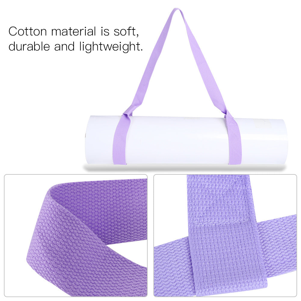 Adjustable Yoga Mat Sling Strap – Portable Carrier Belt for Gym & Travel (Light Purple)