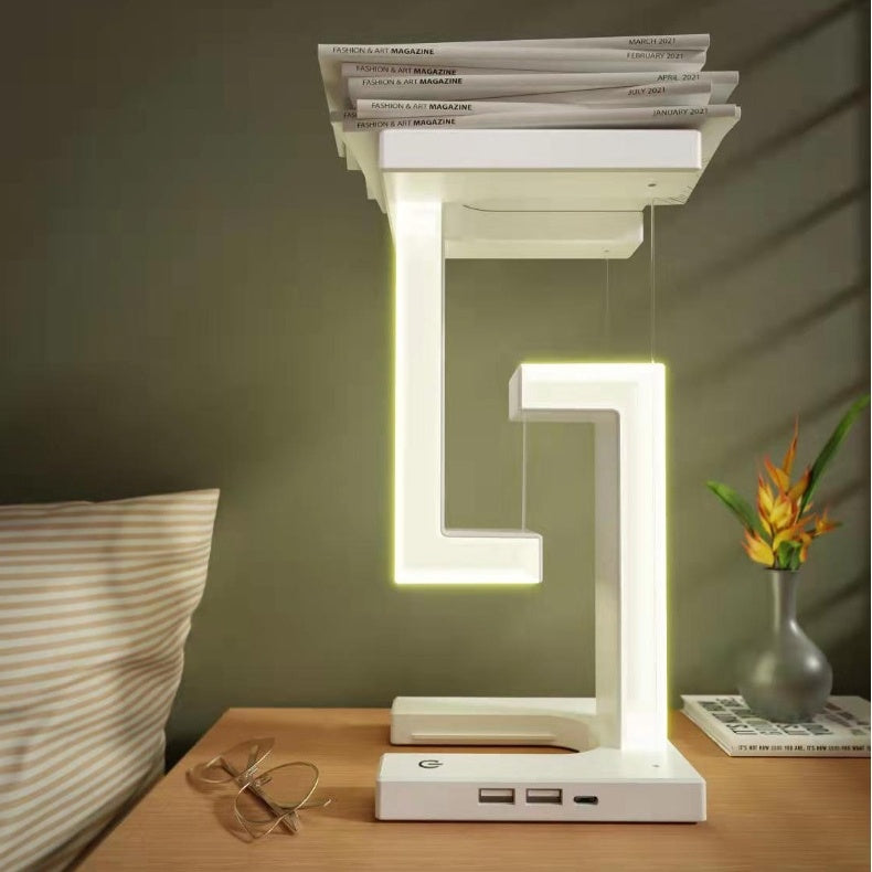 Creative Wireless Charging Suspension Table Lamp – Floating Balance Lamp for Home & Bedroom