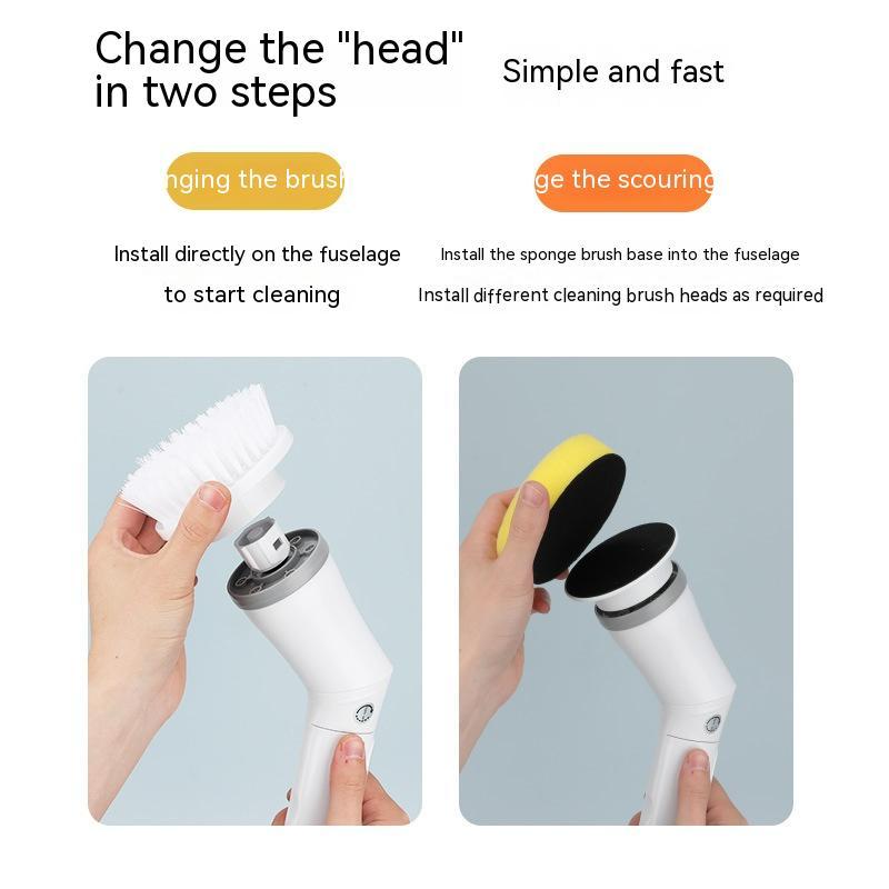 Electric Telescopic Scrubber – Multifunctional Long-Handle Cleaning Brush