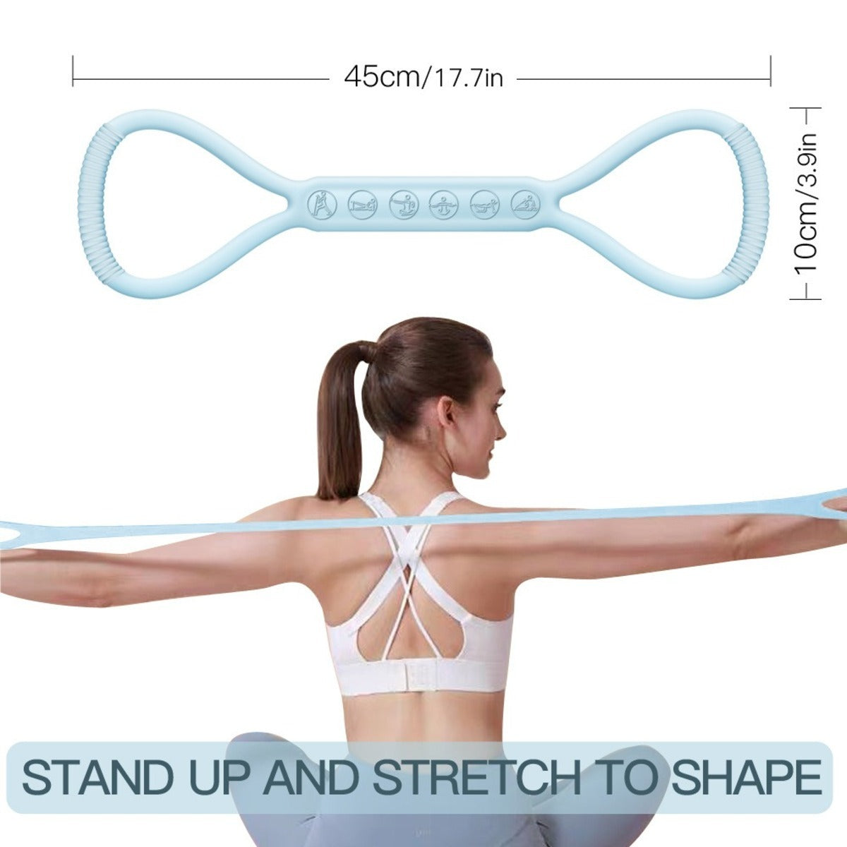 8-Character Silicone Yoga Elastic Band Set – 3-Piece Resistance Bands for Lower Body & Booty Workouts