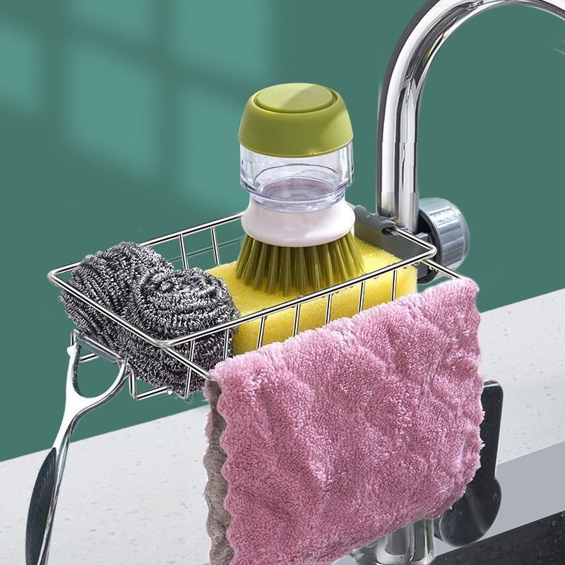 Adjustable Sink Drain Rack – Multi-Function Sponge & Soap Storage Organizer