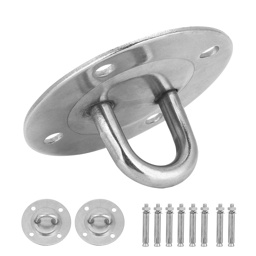 Stainless Steel Ceiling Mount Anchor & Bolts – Heavy-Duty Fixed Hook for Yoga Hammocks & Suspension Training