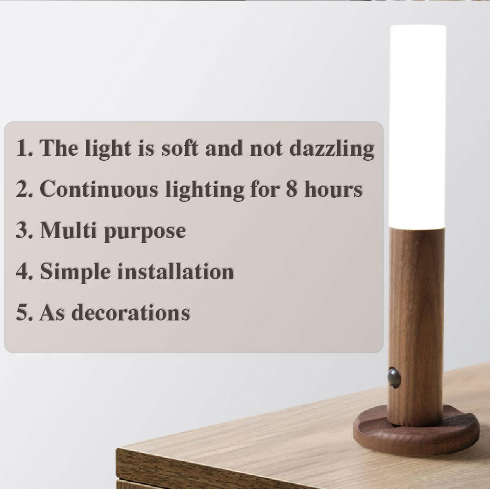 Auto LED Magnetic Wireless Night Light – USB Rechargeable Motion Sensor Lamp