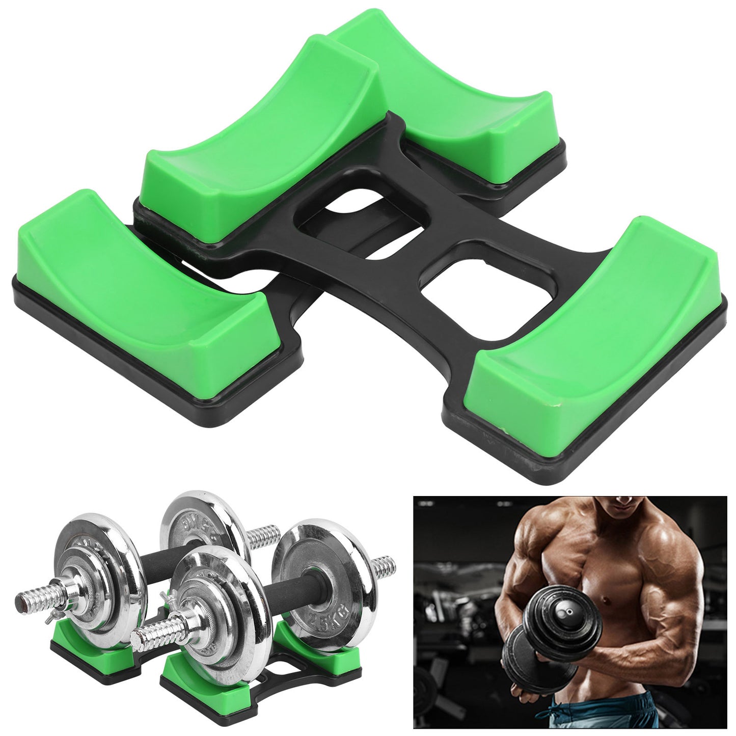 1 Pair Dumbbell Bracket Mat – Storage Frame Stand & Floor Protection Holder