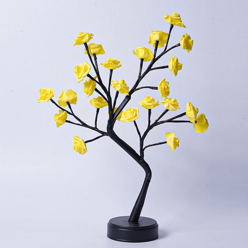 Flower Tree Rose Lamp – USB Fairy Light for Weddings, Valentine’s & Home Decor