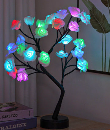 Flower Tree Rose Lamp – USB Fairy Light for Weddings, Valentine’s & Home Decor