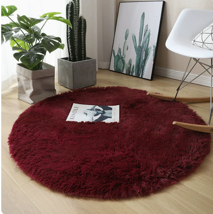 Fluffy Round Faux Fur Rug – Cozy & Stylish Plush Carpet for Any Room