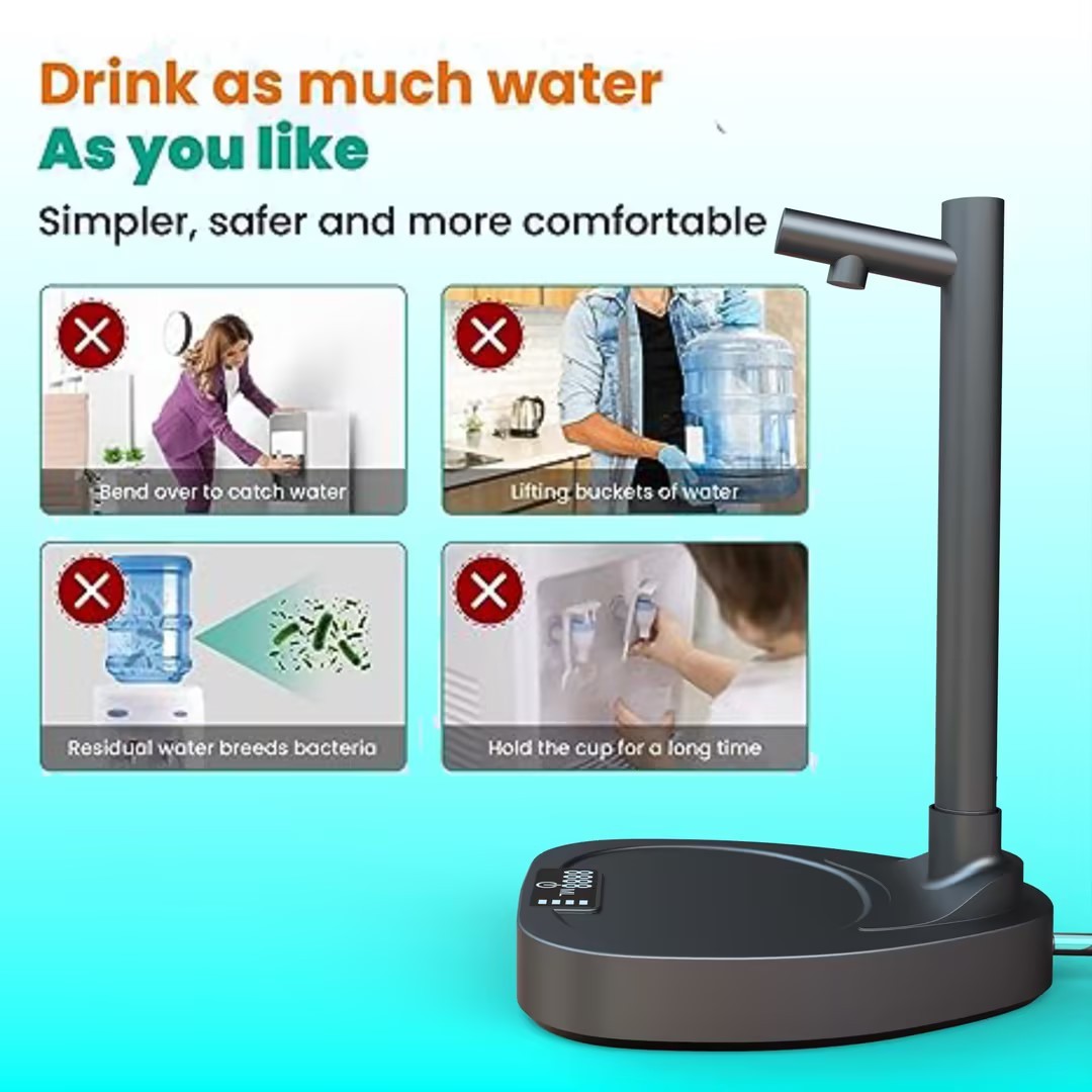 Automatic Water Dispenser with Stand – Rechargeable & Portable Bottle Pump