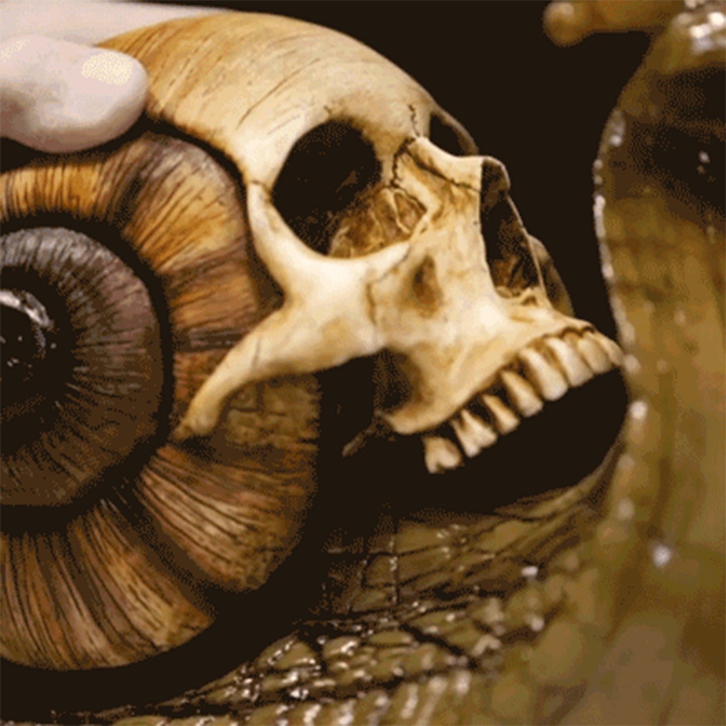 Gothic Snail Skull Sculpture – Unique Home & Patio Decor