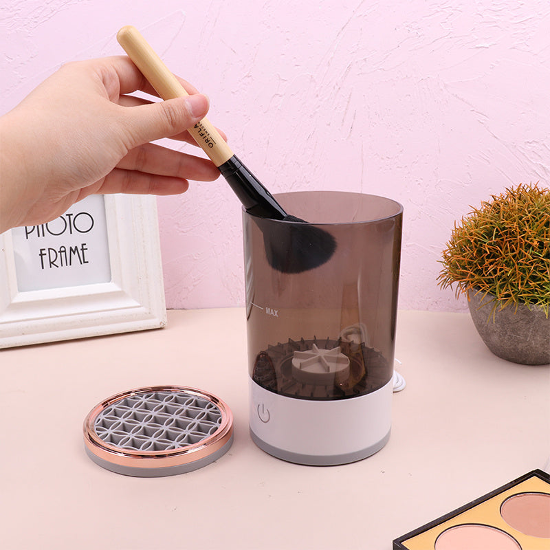 Portable Electric Makeup Brush Cleaner – USB Rechargeable Automatic Cosmetic Brush Washer