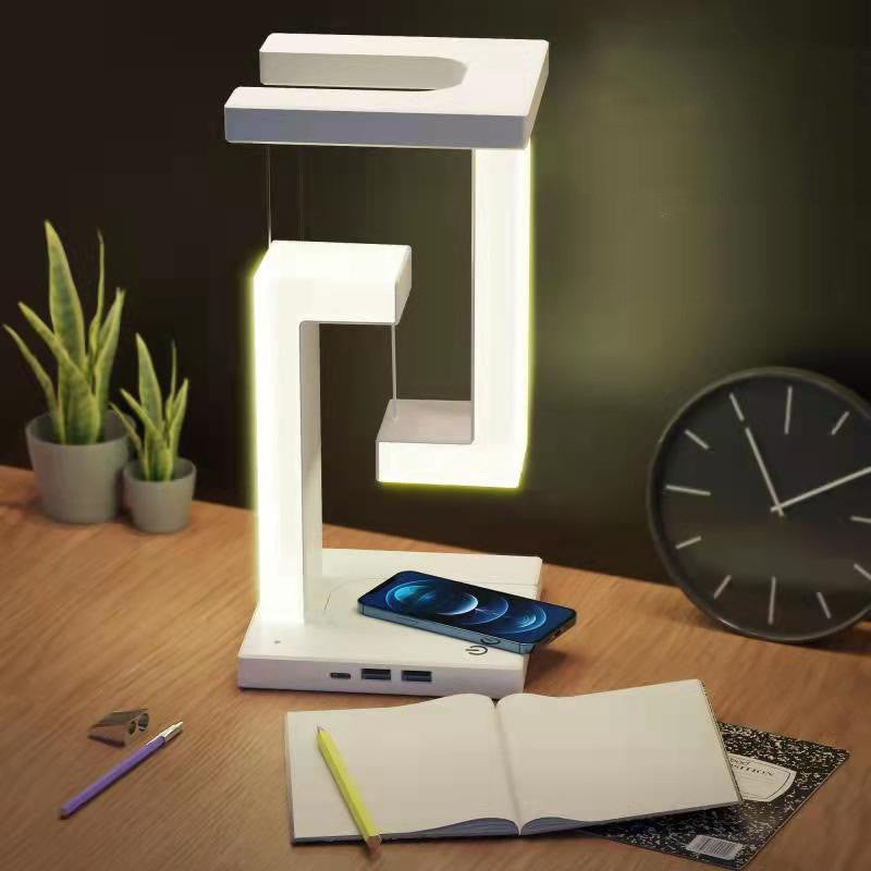 Creative Wireless Charging Suspension Table Lamp – Floating Balance Lamp for Home & Bedroom