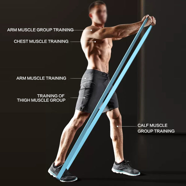 Latex Exercise Bands – Resistance Bands for Stretching, Powerlifting & Strength Training