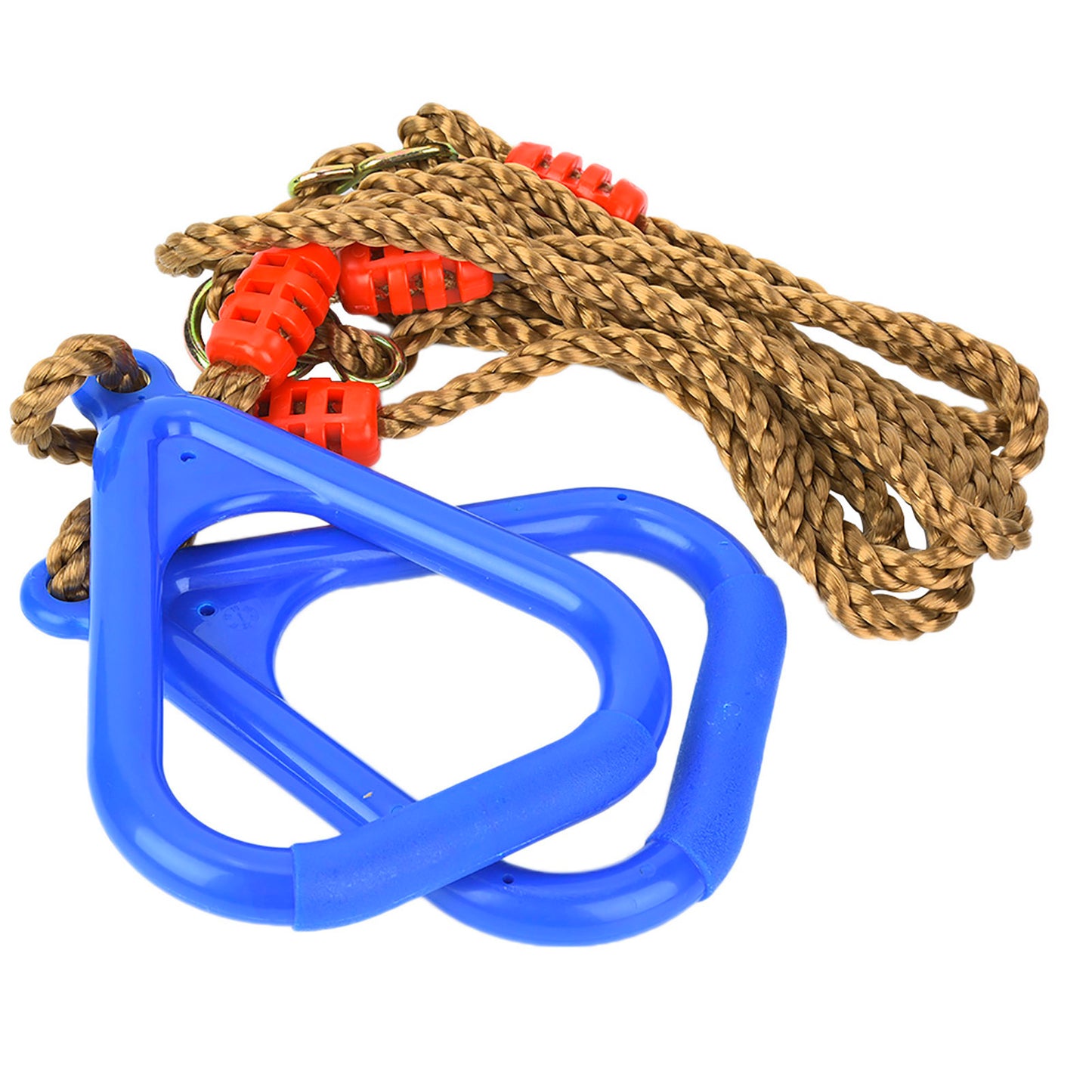 Adjustable Children’s Swing Rings – Blue Hanging Gym Rings with Rope for Fitness & Play